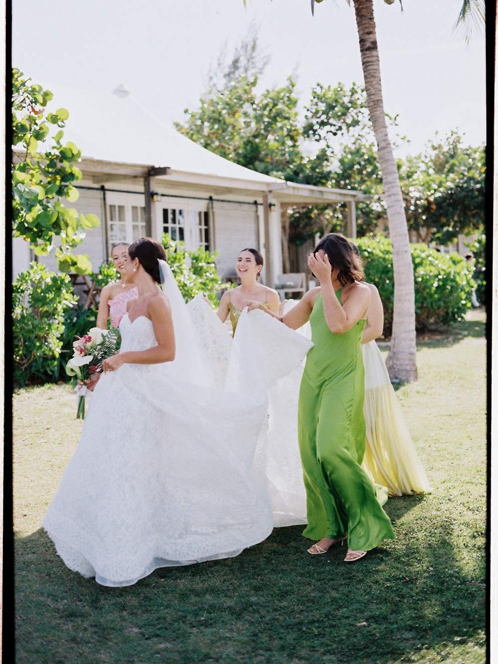 A.L.C. Lime Green Silk Halter Maxi Dress - Picture 5 of 6